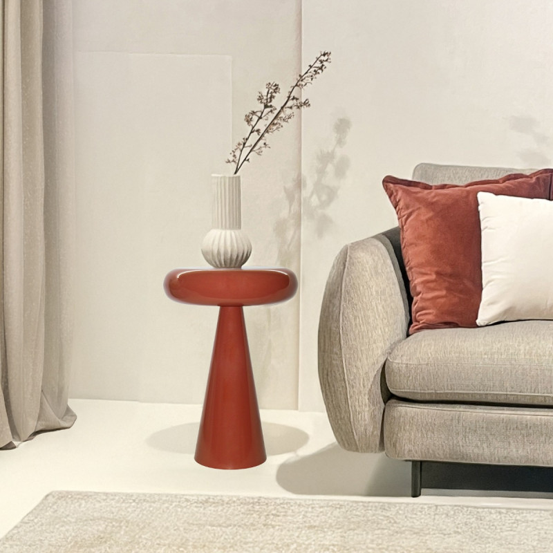 Table d’appoint métal orange 57 cm Sam
