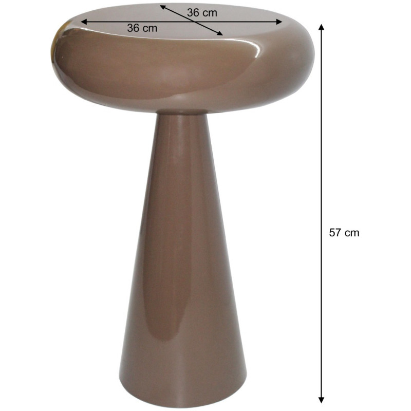 Table d’appoint métal marron café 57...