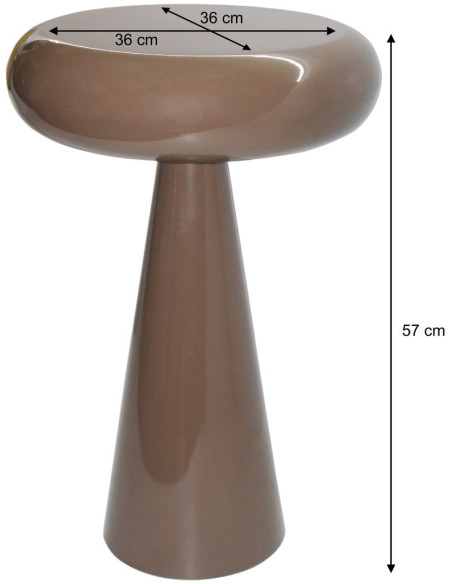 Table d’appoint métal marron café 57 cm Sam