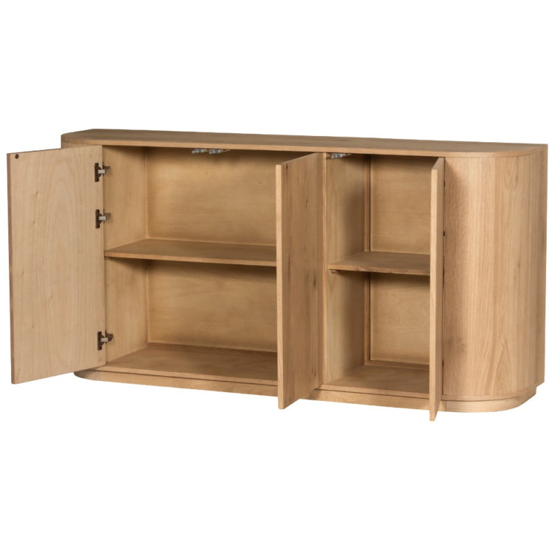 Buffet enfilade placage chêne 170 cm...