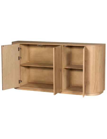 Buffet enfilade placage chêne 170 cm Novero