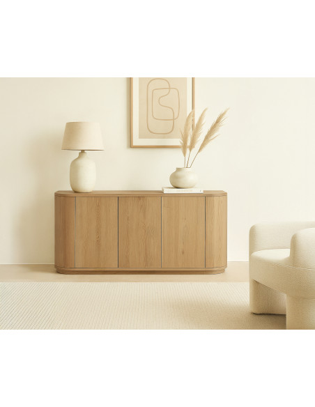 Buffet enfilade placage chêne 170 cm Novero