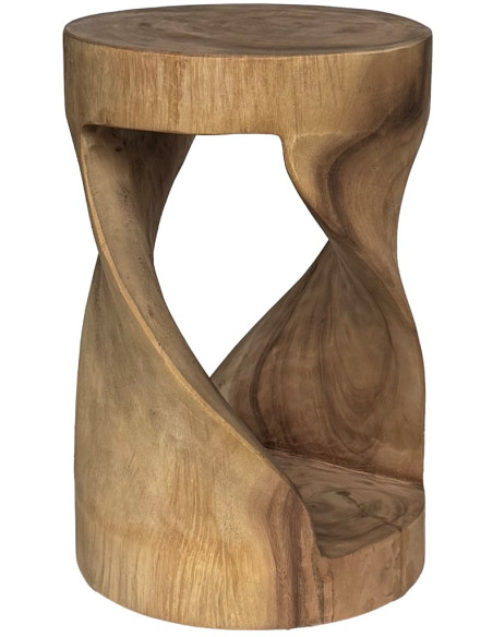 Table d’appoint bois de suar naturel 45 cm Orya