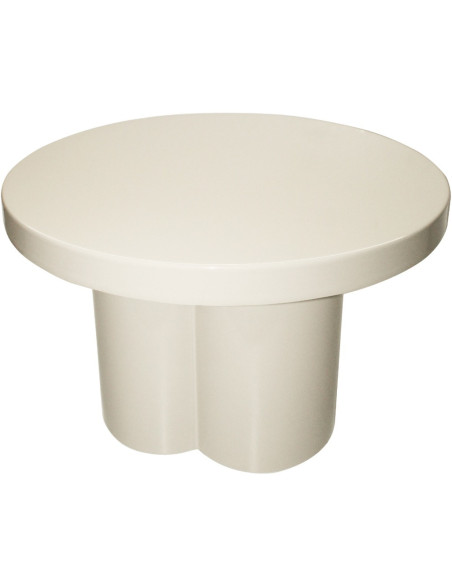 Table d’appoint ronde métal blanc cassé Noa