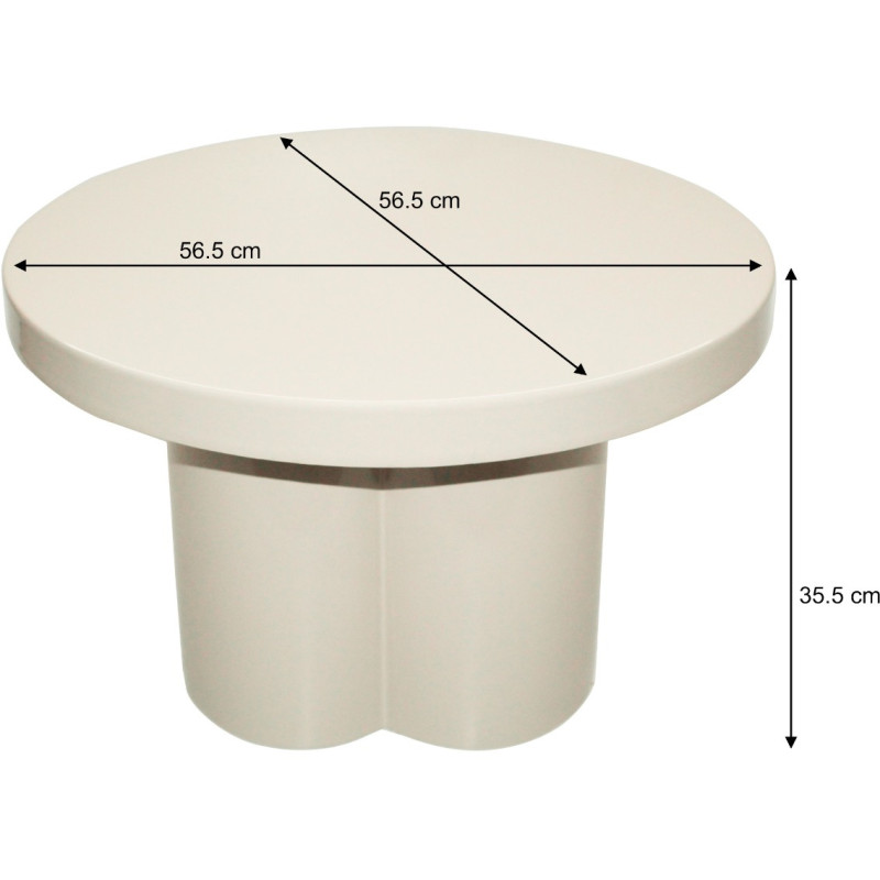 Table d’appoint ronde métal blanc...