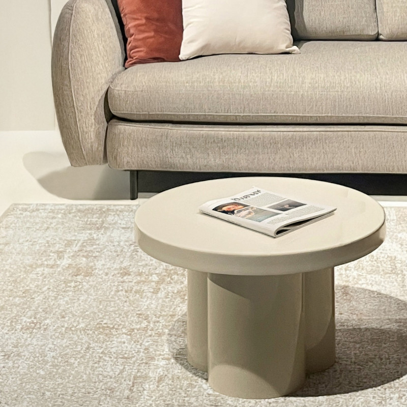 Table d’appoint ronde métal blanc...