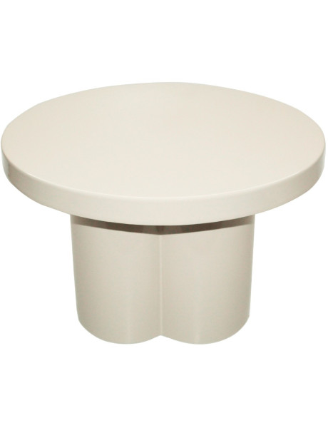 Table d’appoint ronde métal blanc cassé Noa
