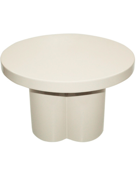 Table d’appoint ronde métal blanc cassé Noa
