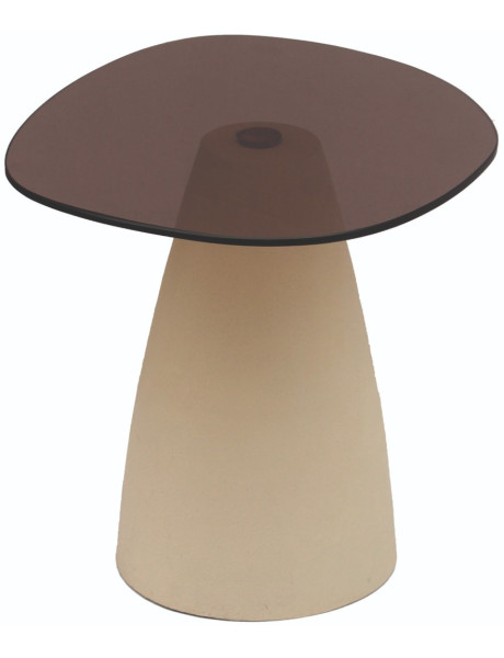 Table d’appoint organique verre fumé 50 cm Mylon