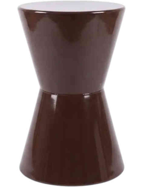 Table d’appoint métal brun chocolat 45 cm Roger