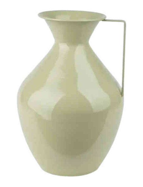 Vase métal vert sauge brillant 37 cm Roger