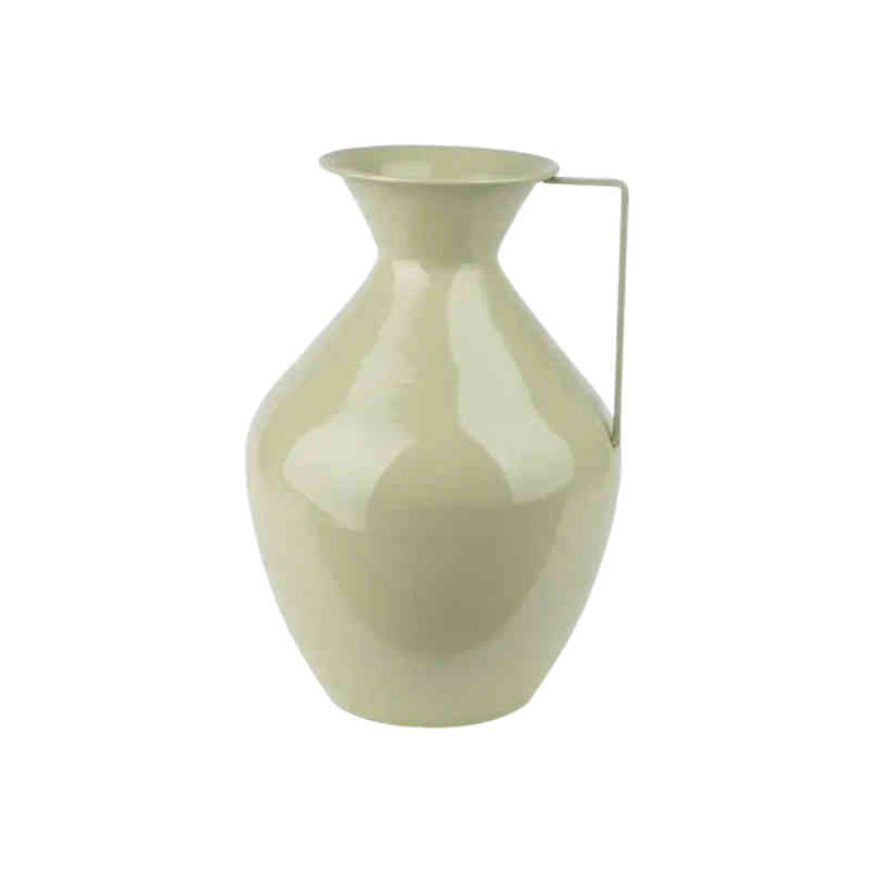 Vase métal vert sauge brillant 37 cm...