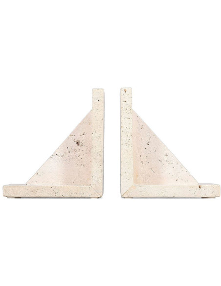 Serre-livres travertin beige lot de 2 Opus