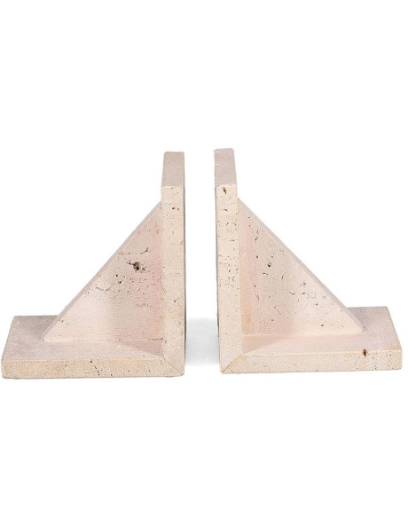 Serre-livres travertin beige lot de 2 Opus