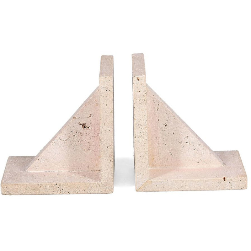 Serre-livres travertin beige lot de 2...