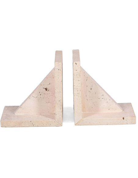 Serre-livres travertin beige lot de 2 Opus