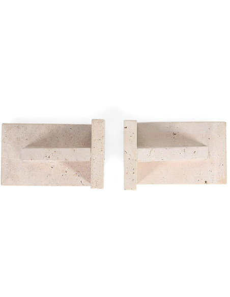 Serre-livres travertin beige lot de 2 Opus