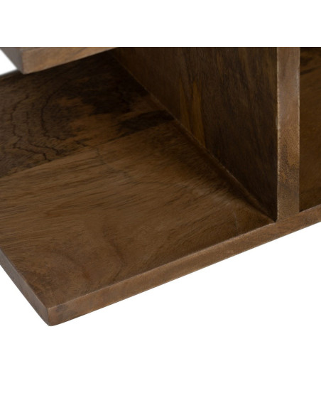 Lot de 2 tables de chevet murales bois miel 45 cm Liora