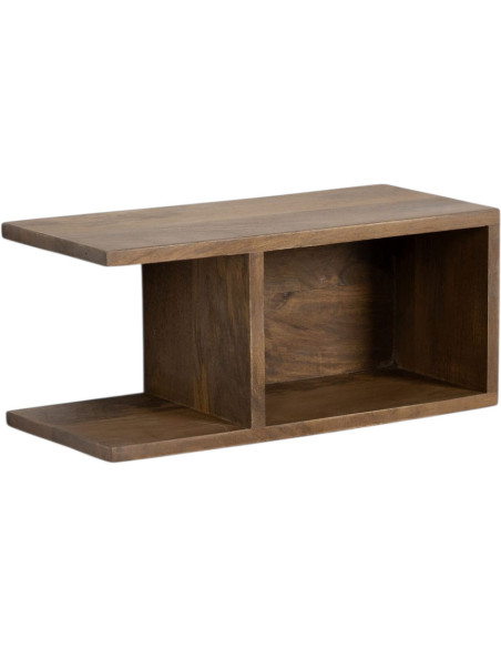 Lot de 2 tables de chevet murales bois miel 45 cm Liora