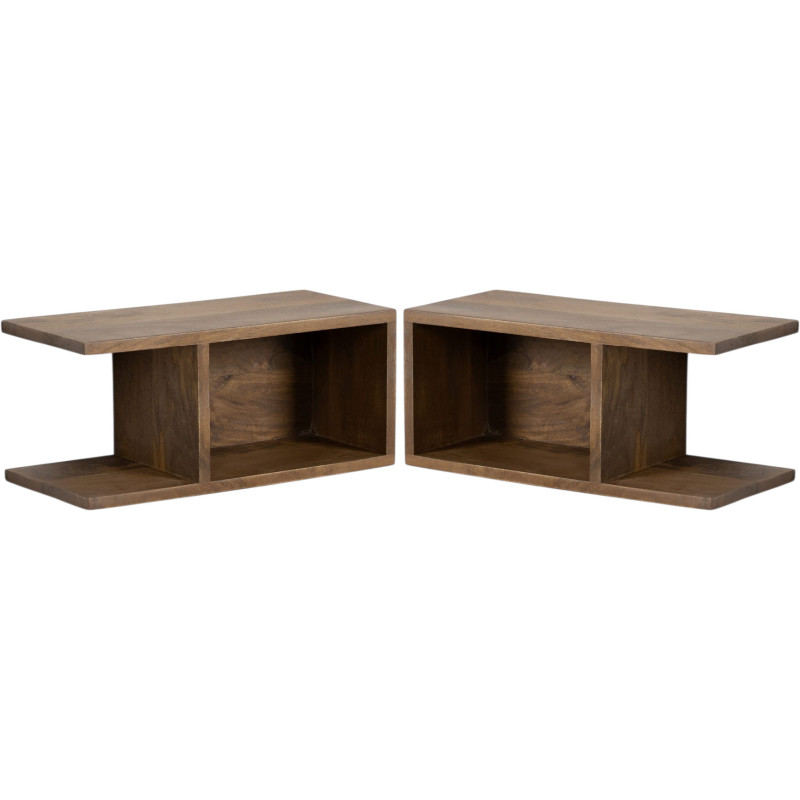 Lot de 2 tables de chevet murales...
