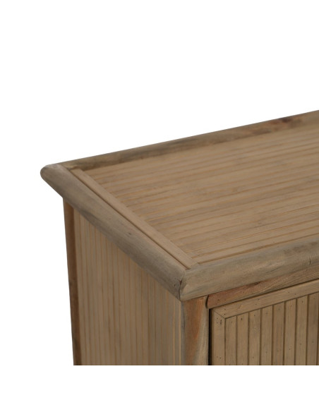 Table de chevet bambou naturel 3 tiroirs Sorwyn