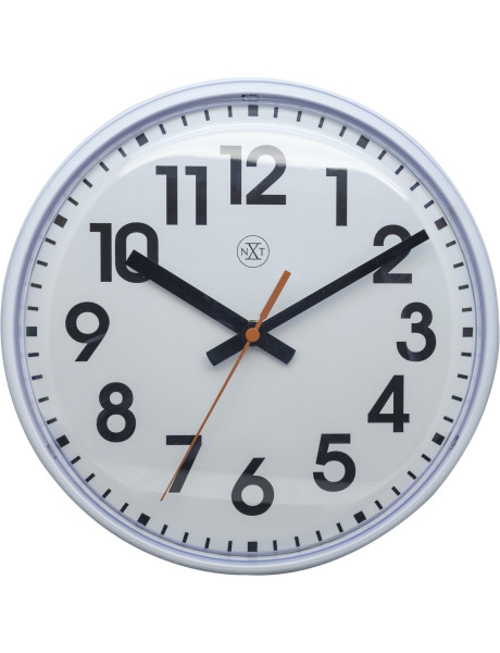 Horloge murale blanche en plastique 26 cm Peter