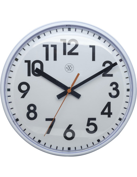 Horloge murale blanche en plastique 26 cm Peter