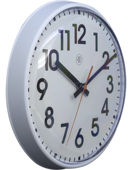 Horloge murale blanche en plastique 26 cm Peter
