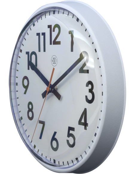 Horloge murale blanche en plastique 26 cm Peter