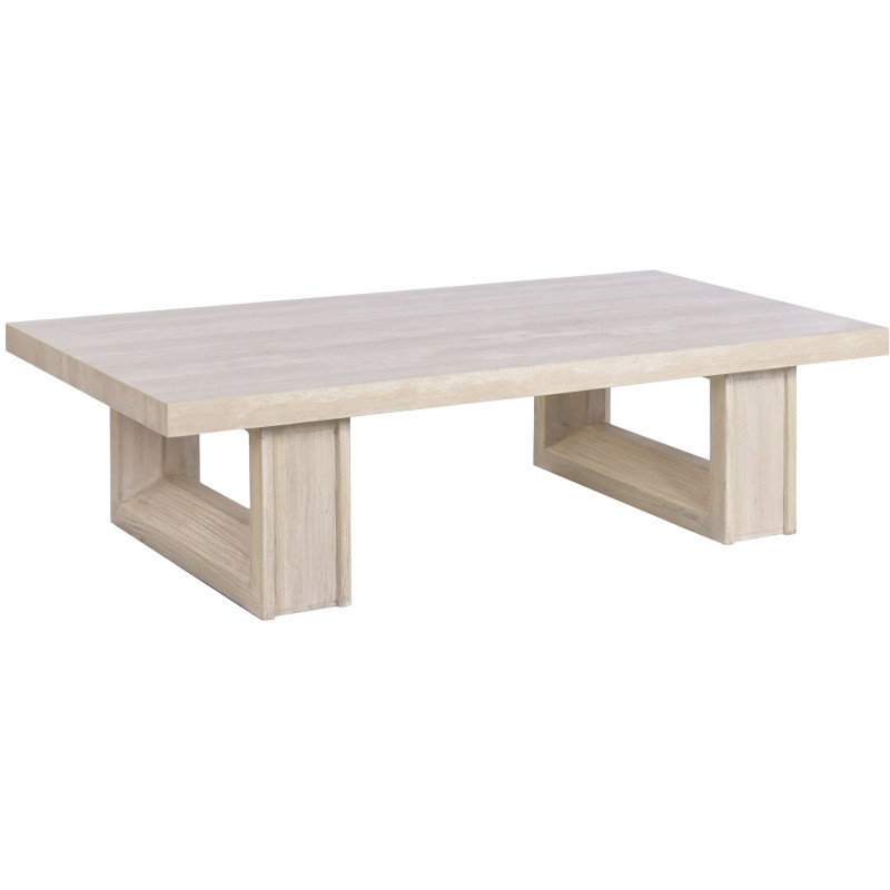 Table basse rectangulaire beige...