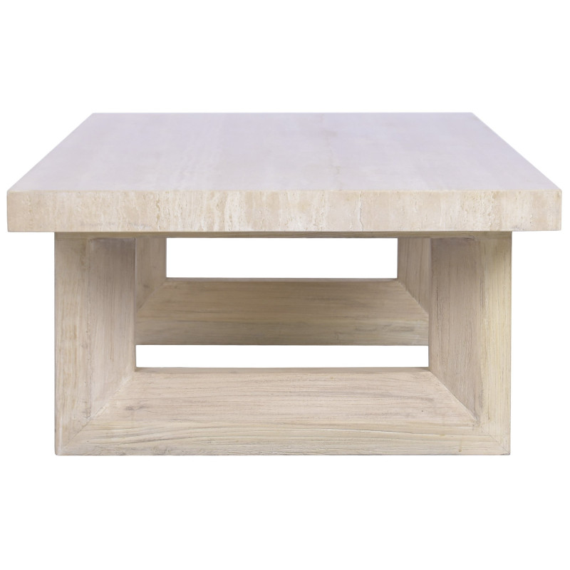 Table basse rectangulaire beige...
