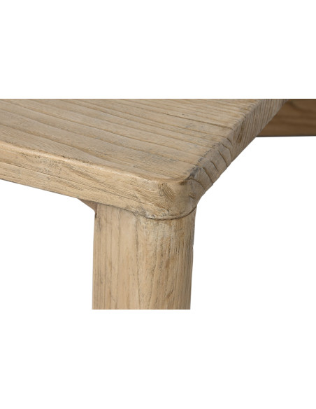 Table basse rectangulaire naturelle en orme massif 170x109x41 cm Tavira