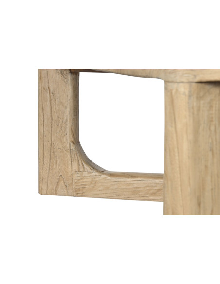 Table basse rectangulaire naturelle en orme massif 170x109x41 cm Tavira