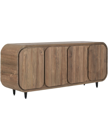 Buffet 4 portes naturel en teck recyclé 200x45x80 cm Nerava