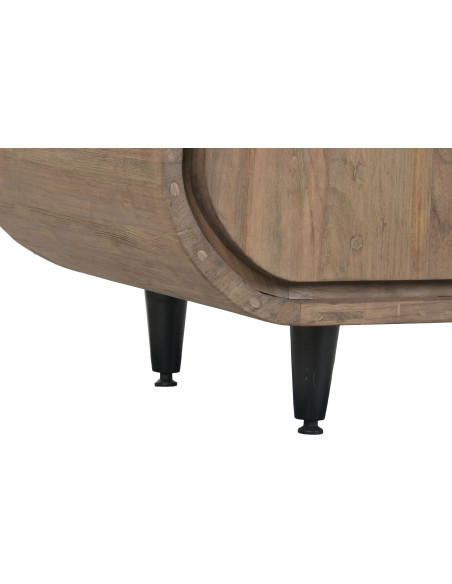 Buffet 4 portes naturel en teck recyclé 200x45x80 cm Nerava