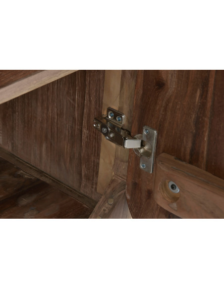 Buffet 4 portes naturel en teck recyclé 200x45x80 cm Nerava