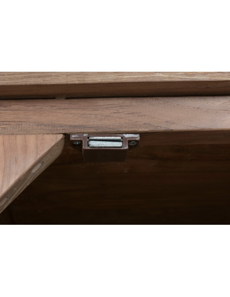 Buffet 4 portes naturel en teck recyclé 200x45x80 cm Nerava