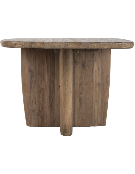 Table à manger rectangulaire naturelle en teck recyclé 220x110x78 cm Nerava