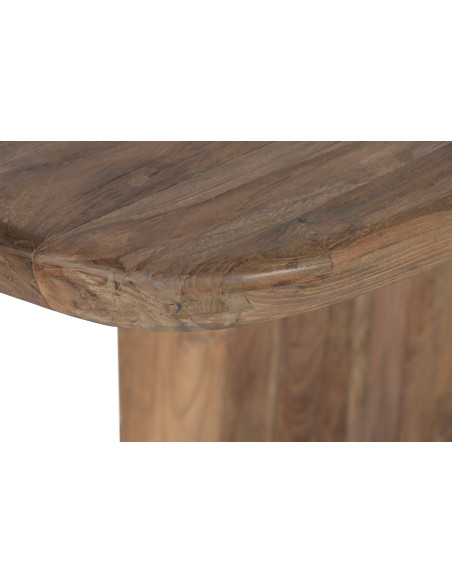 Table à manger rectangulaire naturelle en teck recyclé 220x110x78 cm Nerava