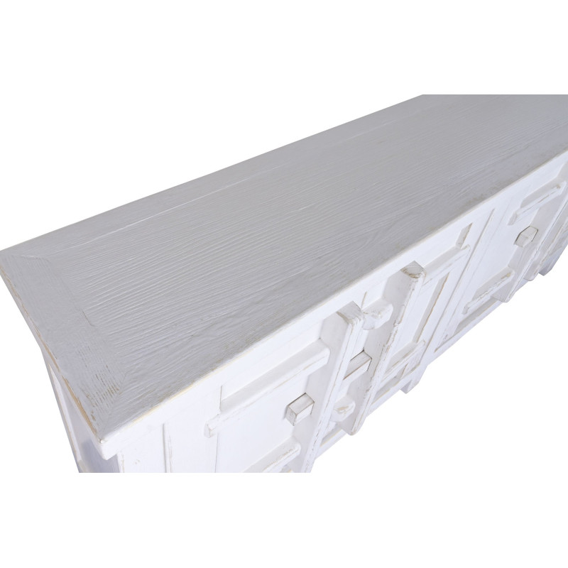 Buffet 4 portes blanc en orme massif...