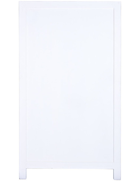 Armoire 2 portes blanche en orme massif 115x48x210 cm Valdora