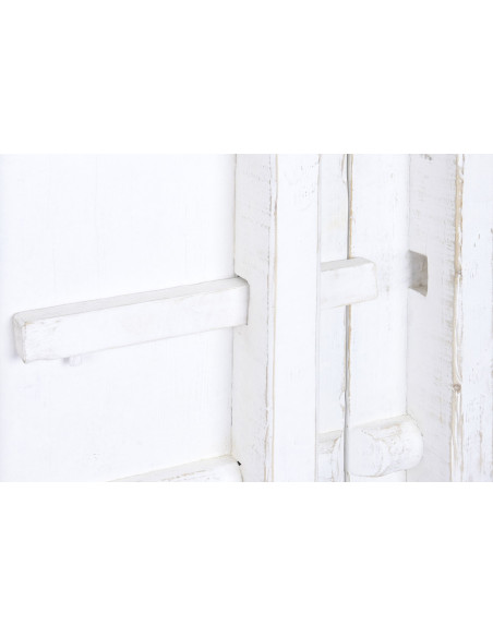 Armoire 2 portes blanche en orme massif 115x48x210 cm Valdora