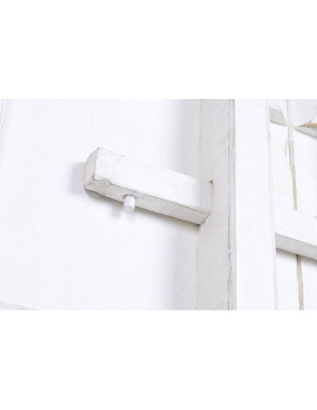 Armoire 2 portes blanche en orme massif 115x48x210 cm Valdora