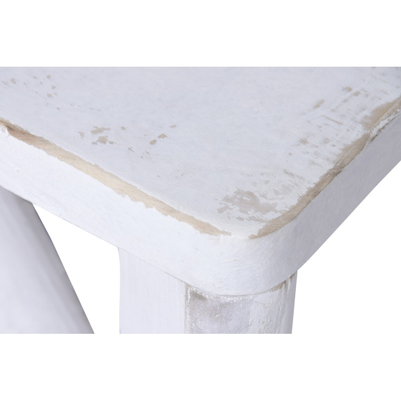 Table basse rectangulaire blanche en...