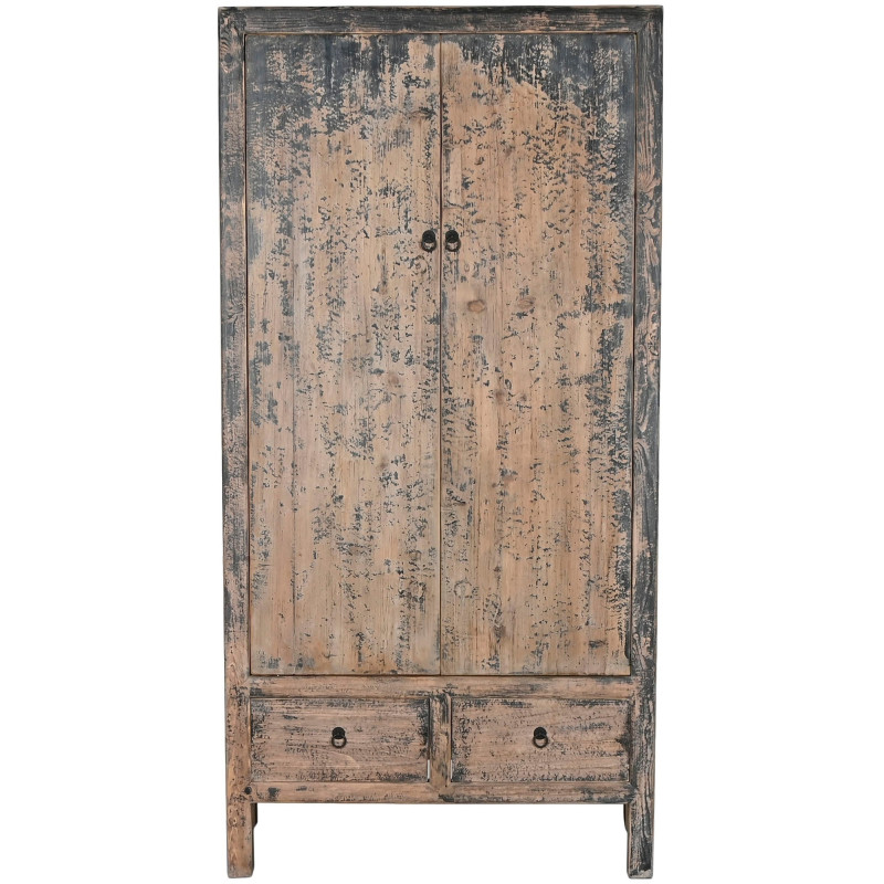 Armoire 2 portes 2 tiroirs vieillie...