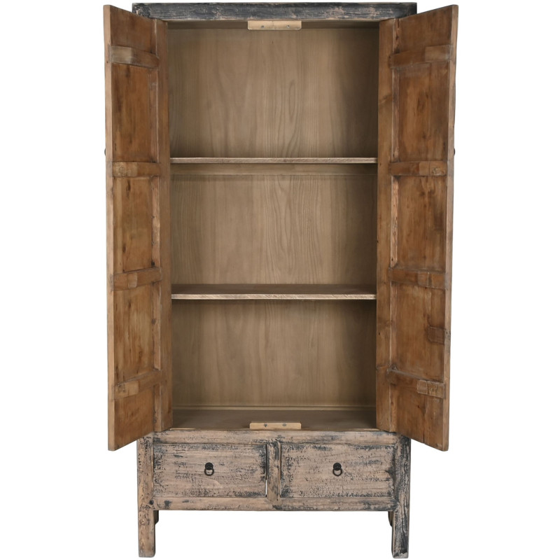 Armoire 2 portes 2 tiroirs vieillie...