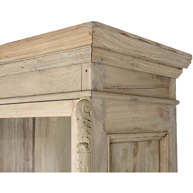Vitrine 2 portes naturelle en bois...