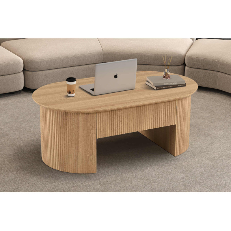 Table basse ovale plateau relevable...