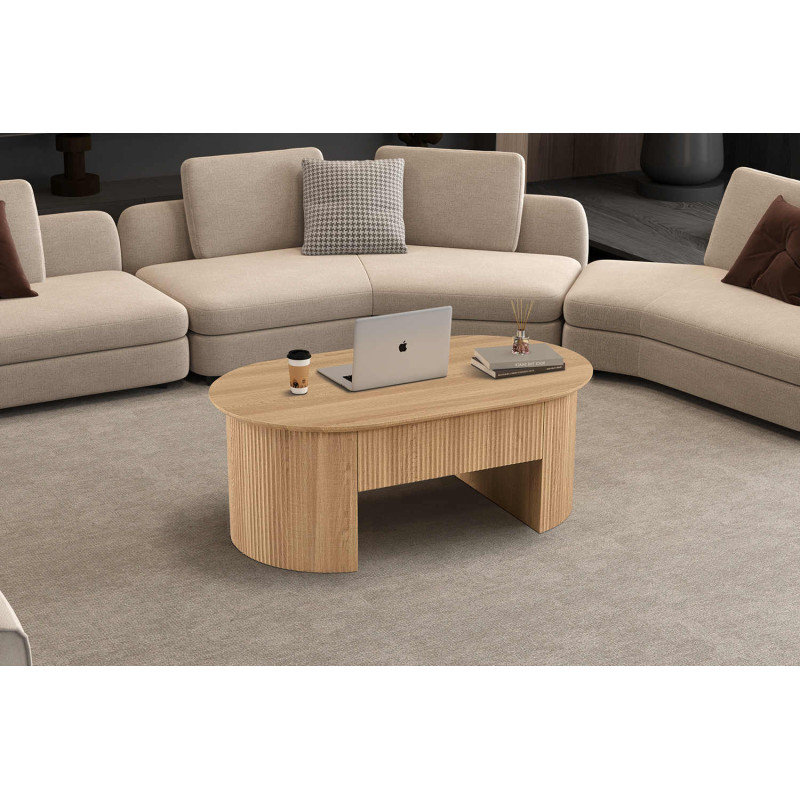Table basse ovale plateau relevable...
