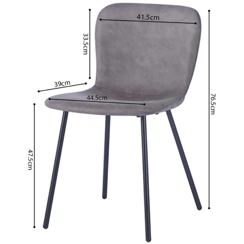 Chaise de salle à manger taupe en...